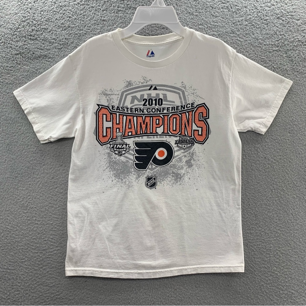 Philadelphia Flyers NHL Hockey Vintage Graphic T-shirt Champions Final 2010 L